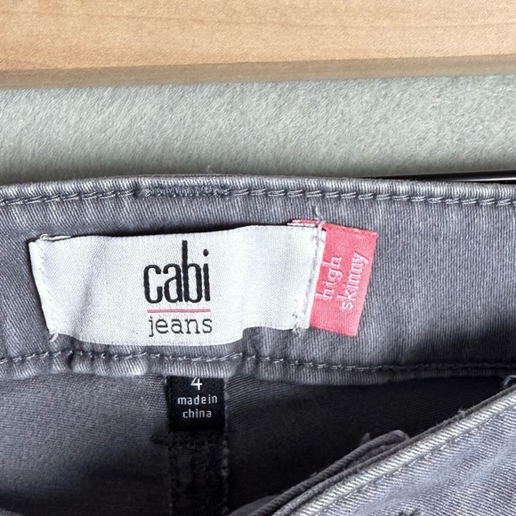 Cabi Women's High Rise Skinny Jeans Stretch Gray size 4 - Picture 11 of 12
